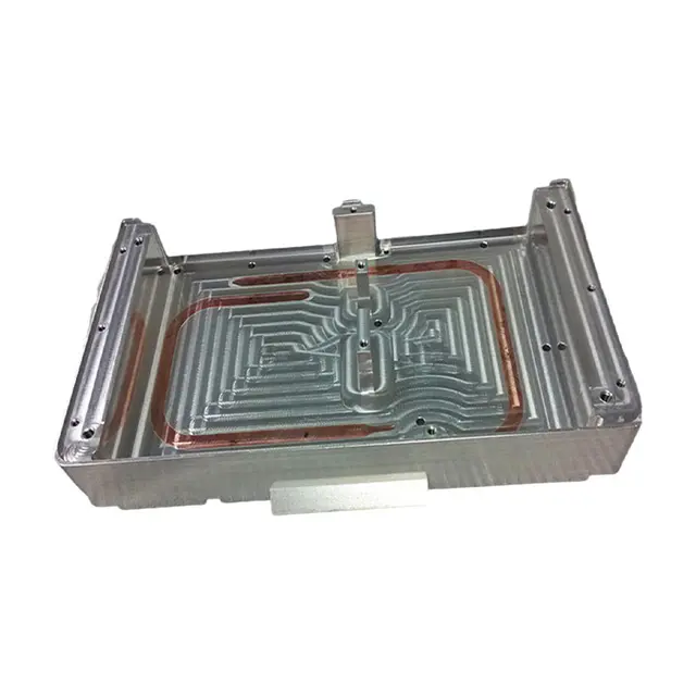 Customized Deep Machining Liquid Cold Plate with Copper Tube Индивидуальная глубокая обработка жидкая холодная пластина с медной трубкой